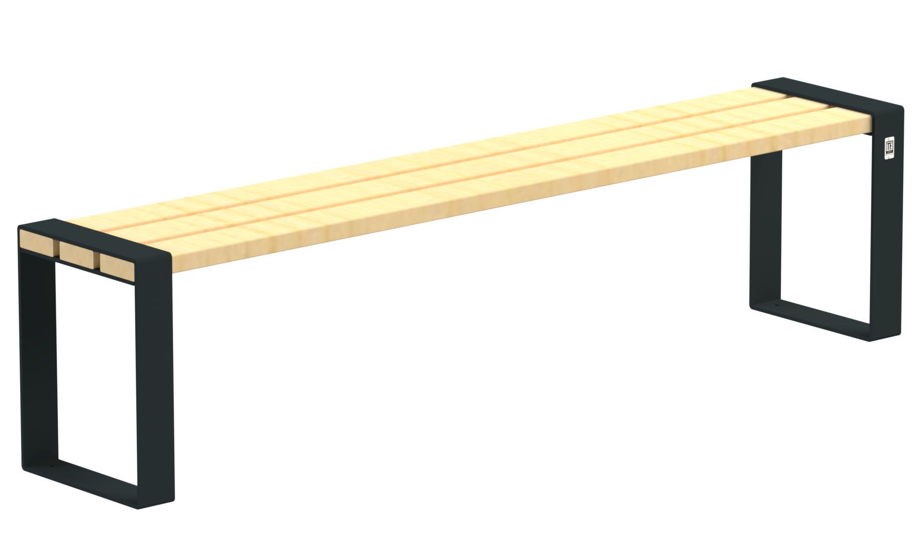 Banc sans dossier