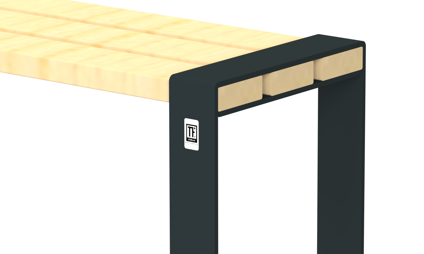 Banc sans dossier — vue 4